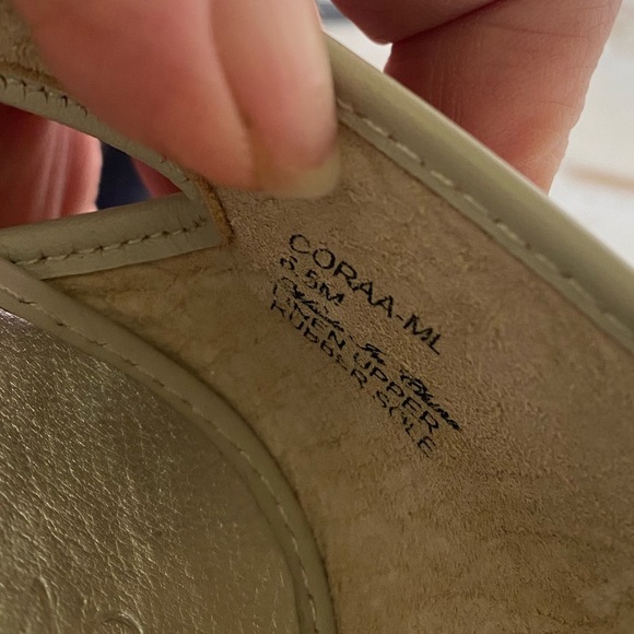 Donald J. Pliner Coraa Linen Espadrille Wedge Sandals sz 6.5 peep toe summer EUC - Picture 10 of 13